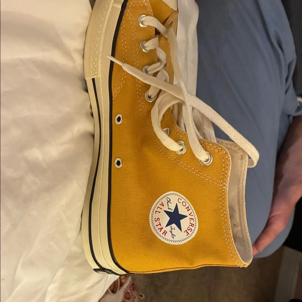 Converse Yellow High Top Canvas Sneakers - Picture 2 of 5